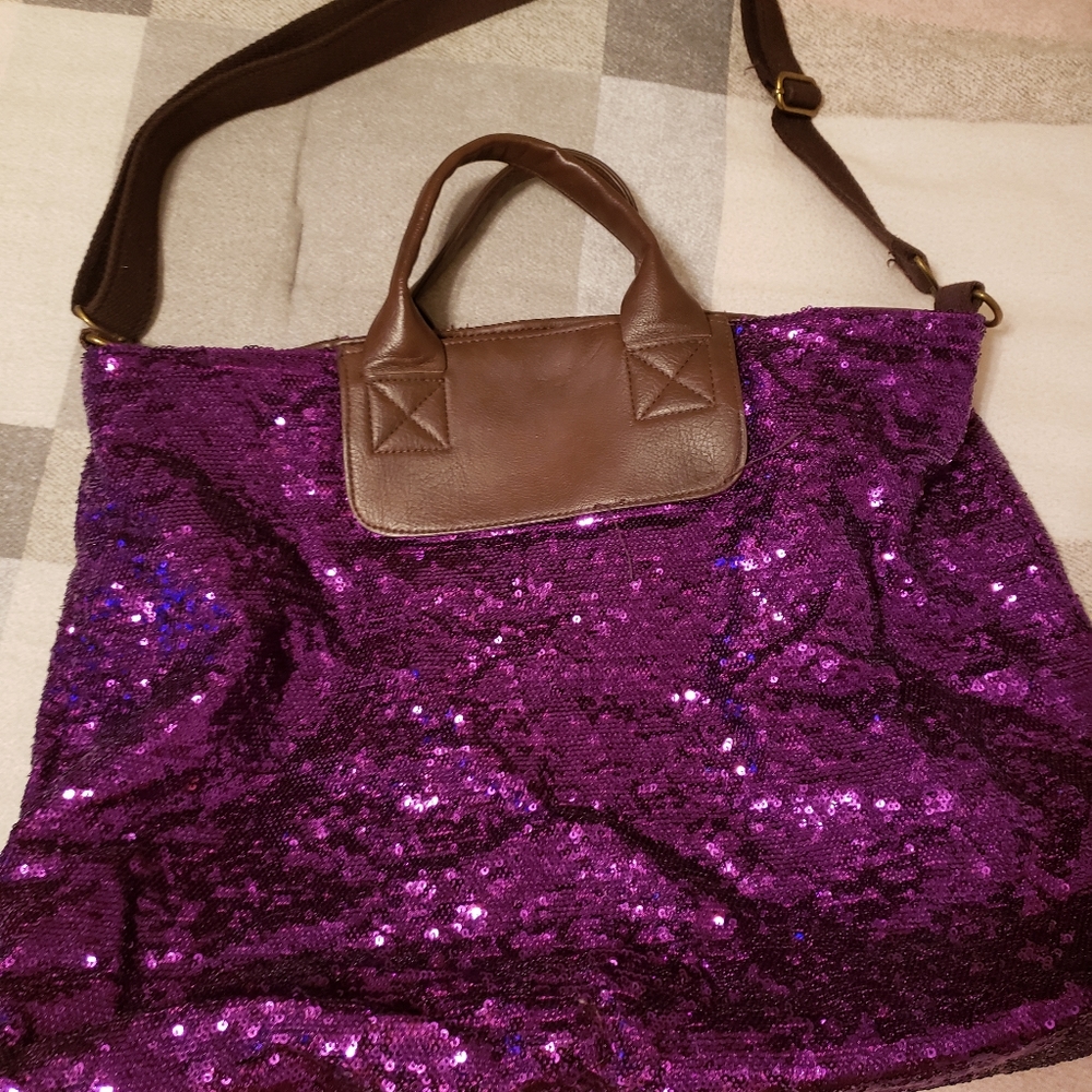 Purple sequin bag